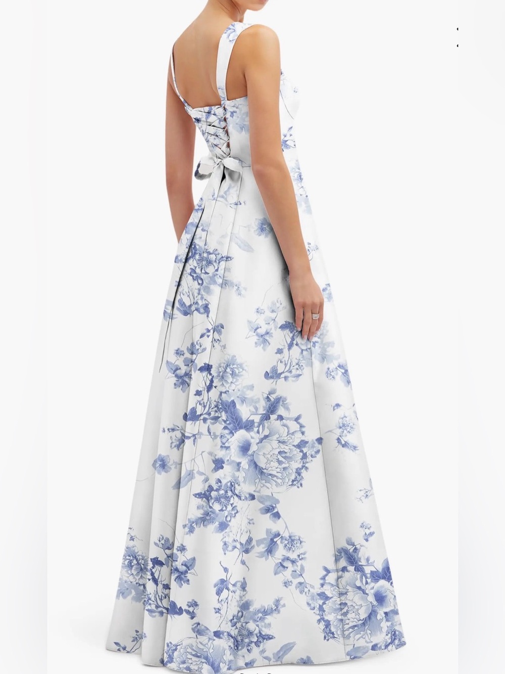 NEW ALFRED SUNG Style D825FP Floral Lace Up Gown, Size 0 - Picture 2 of 11
